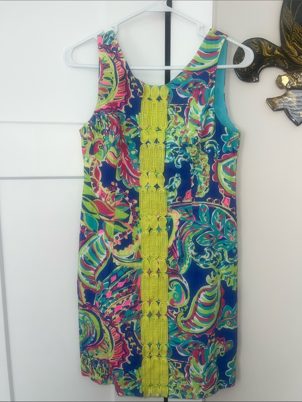 Lilly Pulitzer Neon Tropical Shift Dress in Blue, Lime, Pink